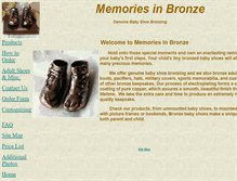 Tablet Screenshot of memoriesinbronze.com